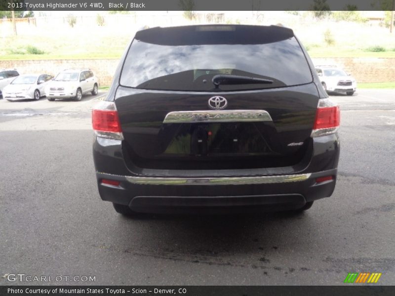 Black / Black 2013 Toyota Highlander V6 4WD