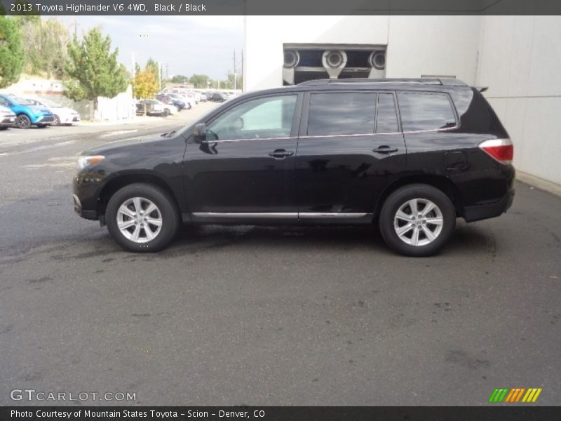 Black / Black 2013 Toyota Highlander V6 4WD