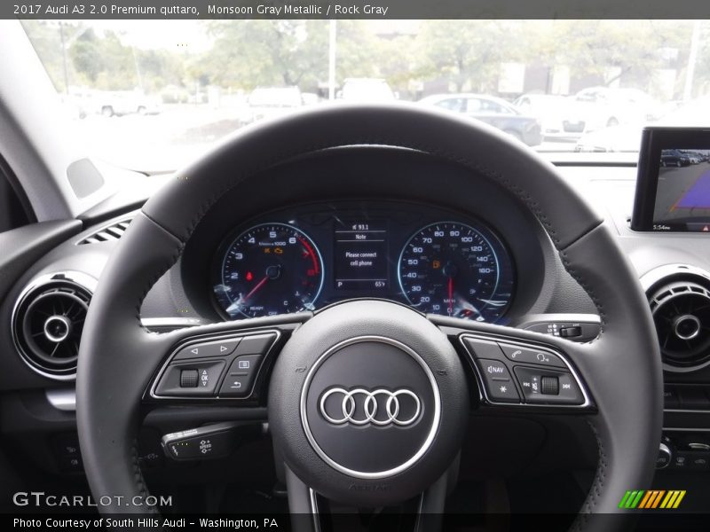 Monsoon Gray Metallic / Rock Gray 2017 Audi A3 2.0 Premium quttaro