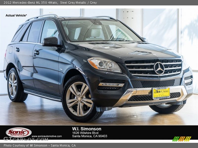 Steel Grey Metallic / Grey 2012 Mercedes-Benz ML 350 4Matic
