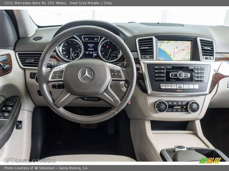Steel Grey Metallic / Grey 2012 Mercedes-Benz ML 350 4Matic