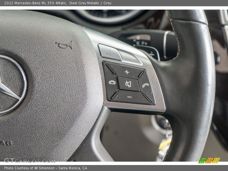 Steel Grey Metallic / Grey 2012 Mercedes-Benz ML 350 4Matic
