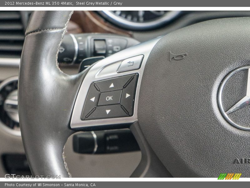 Steel Grey Metallic / Grey 2012 Mercedes-Benz ML 350 4Matic