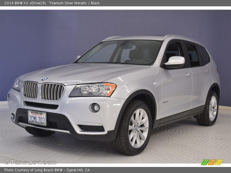 Titanium Silver Metallic / Black 2014 BMW X3 xDrive28i
