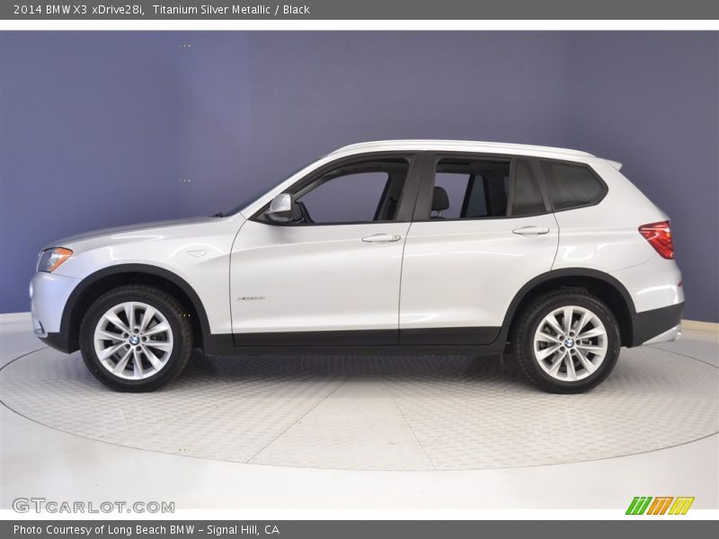 Titanium Silver Metallic / Black 2014 BMW X3 xDrive28i