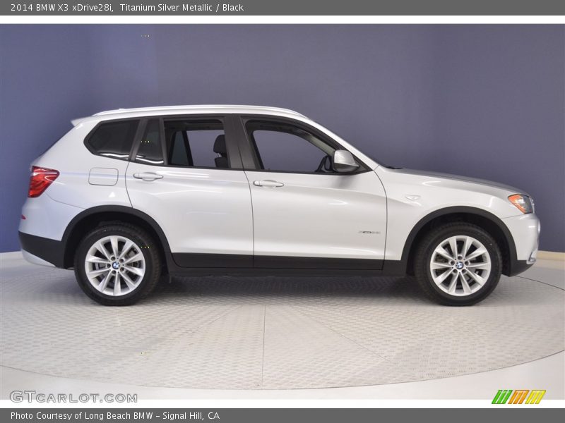 Titanium Silver Metallic / Black 2014 BMW X3 xDrive28i