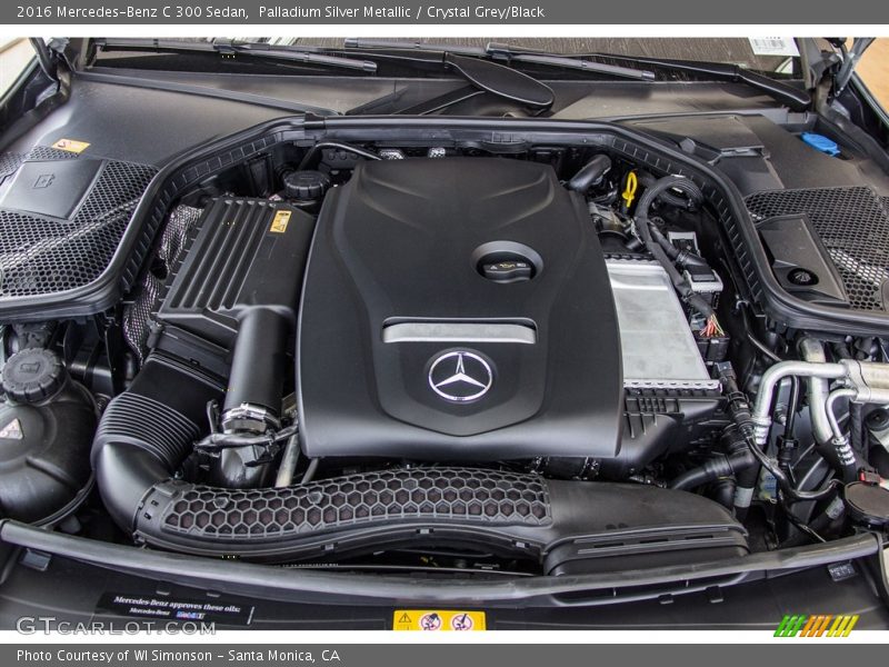 Palladium Silver Metallic / Crystal Grey/Black 2016 Mercedes-Benz C 300 Sedan