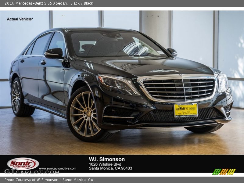 Black / Black 2016 Mercedes-Benz S 550 Sedan