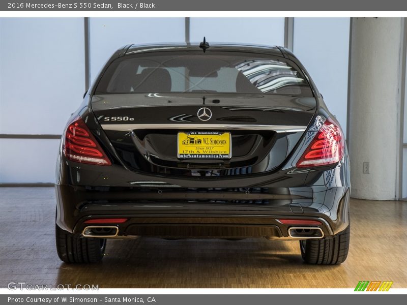 Black / Black 2016 Mercedes-Benz S 550 Sedan