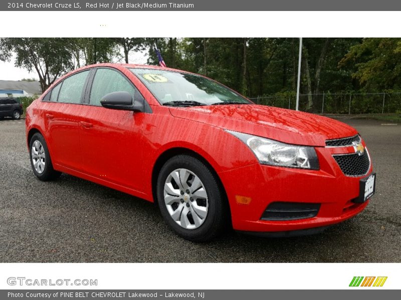 Red Hot / Jet Black/Medium Titanium 2014 Chevrolet Cruze LS