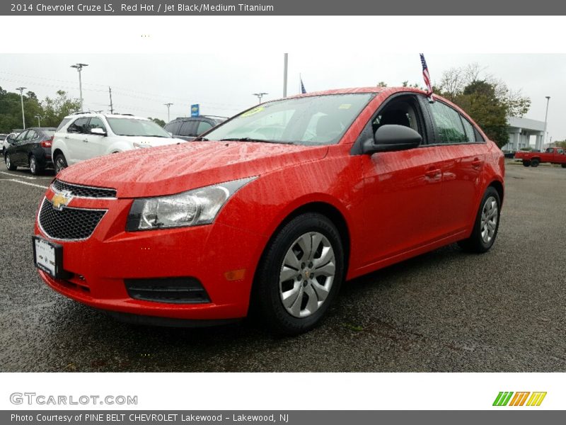 Red Hot / Jet Black/Medium Titanium 2014 Chevrolet Cruze LS