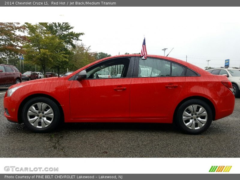 Red Hot / Jet Black/Medium Titanium 2014 Chevrolet Cruze LS