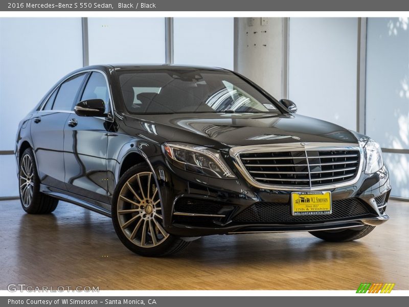 Black / Black 2016 Mercedes-Benz S 550 Sedan