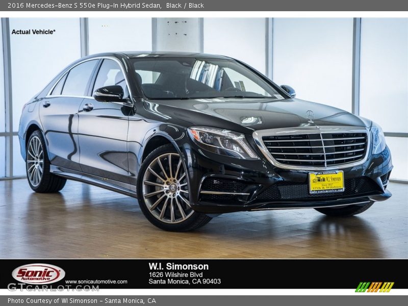 Black / Black 2016 Mercedes-Benz S 550e Plug-In Hybrid Sedan