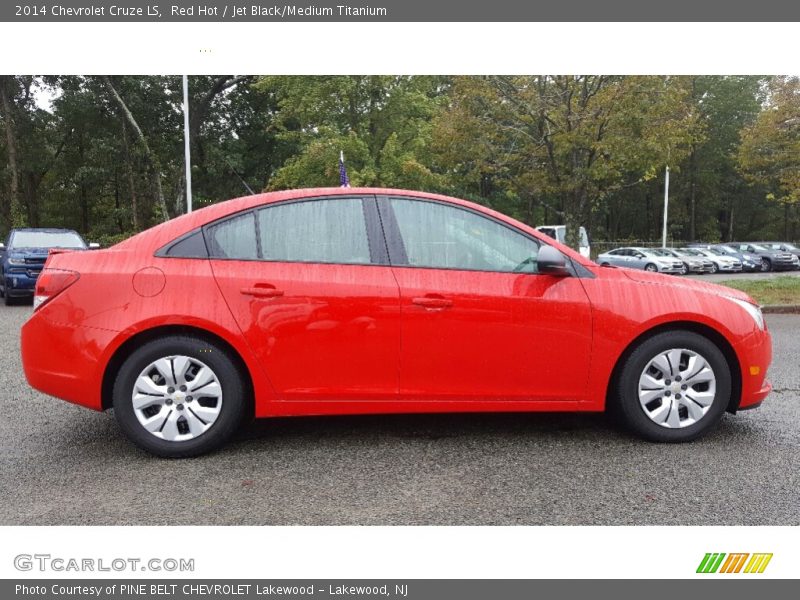 Red Hot / Jet Black/Medium Titanium 2014 Chevrolet Cruze LS