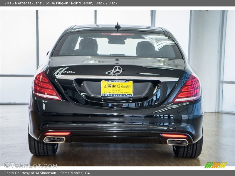 Black / Black 2016 Mercedes-Benz S 550e Plug-In Hybrid Sedan