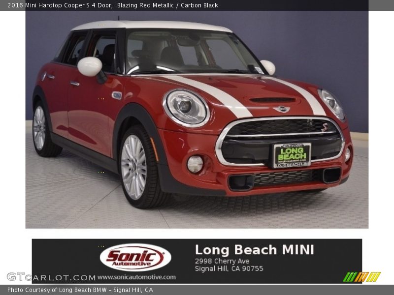 Blazing Red Metallic / Carbon Black 2016 Mini Hardtop Cooper S 4 Door