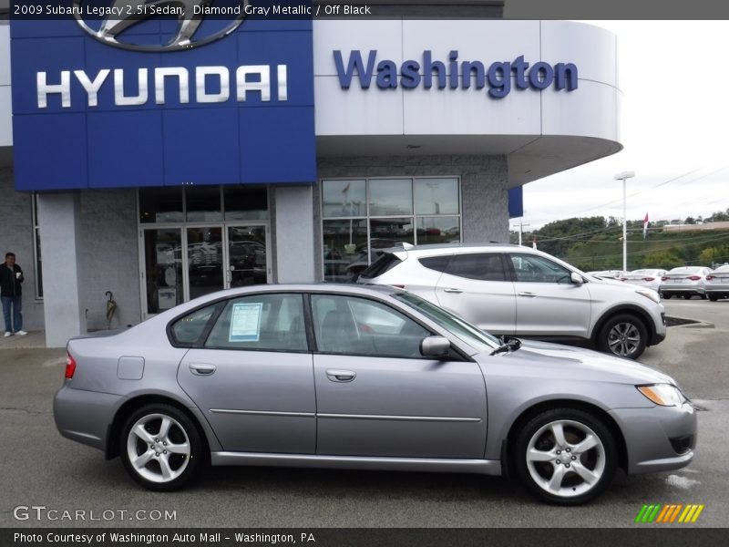 Diamond Gray Metallic / Off Black 2009 Subaru Legacy 2.5i Sedan