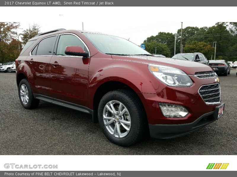 Siren Red Tintcoat / Jet Black 2017 Chevrolet Equinox LT AWD
