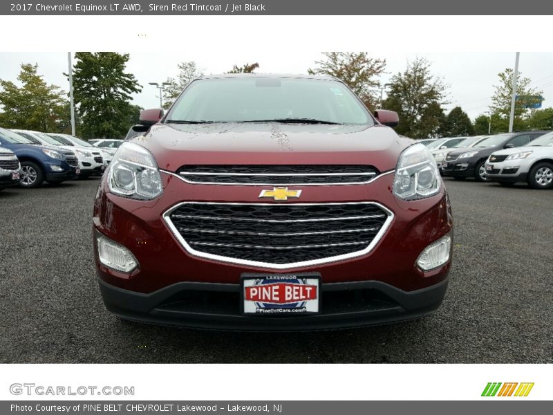 Siren Red Tintcoat / Jet Black 2017 Chevrolet Equinox LT AWD