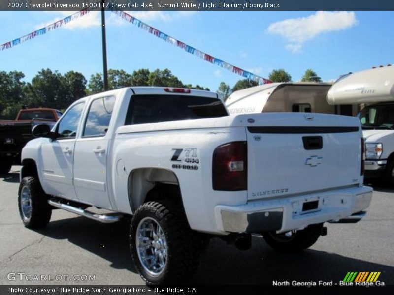 Summit White / Light Titanium/Ebony Black 2007 Chevrolet Silverado 1500 LTZ Crew Cab 4x4