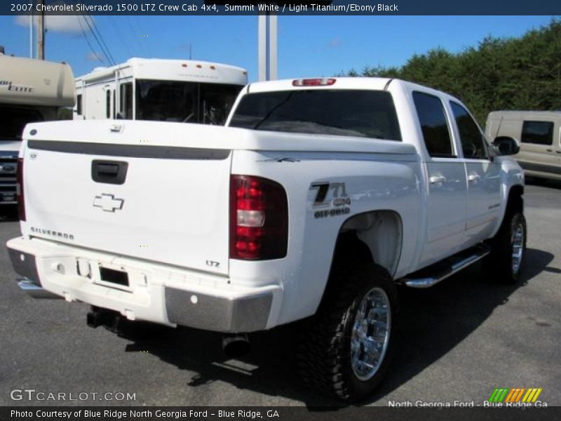 Summit White / Light Titanium/Ebony Black 2007 Chevrolet Silverado 1500 LTZ Crew Cab 4x4