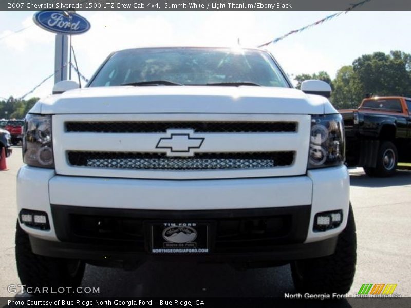 Summit White / Light Titanium/Ebony Black 2007 Chevrolet Silverado 1500 LTZ Crew Cab 4x4