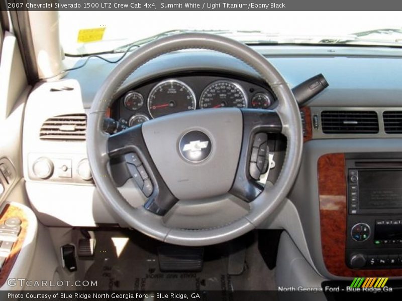 Summit White / Light Titanium/Ebony Black 2007 Chevrolet Silverado 1500 LTZ Crew Cab 4x4