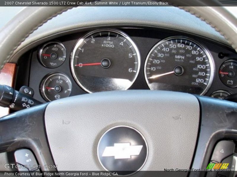 Summit White / Light Titanium/Ebony Black 2007 Chevrolet Silverado 1500 LTZ Crew Cab 4x4