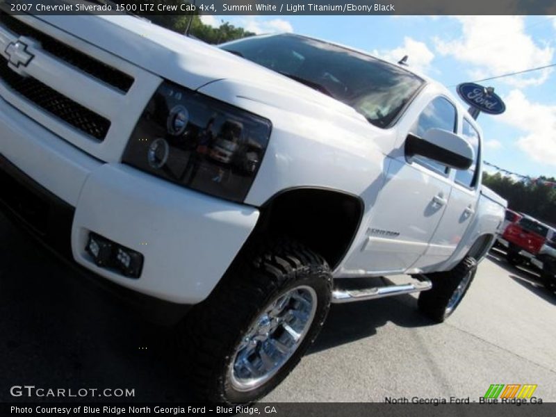 Summit White / Light Titanium/Ebony Black 2007 Chevrolet Silverado 1500 LTZ Crew Cab 4x4