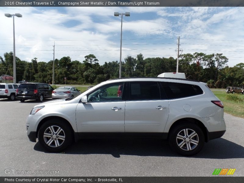 Champagne Silver Metallic / Dark Titanium/Light Titanium 2016 Chevrolet Traverse LT