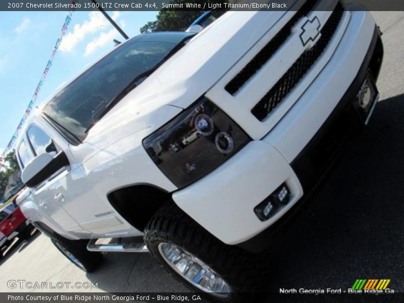 Summit White / Light Titanium/Ebony Black 2007 Chevrolet Silverado 1500 LTZ Crew Cab 4x4