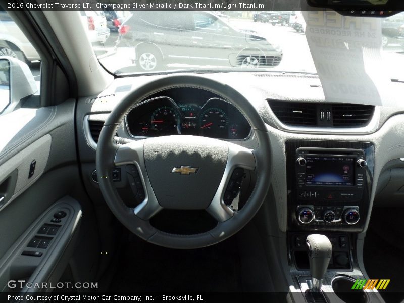 Champagne Silver Metallic / Dark Titanium/Light Titanium 2016 Chevrolet Traverse LT