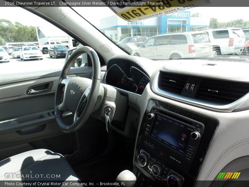 Champagne Silver Metallic / Dark Titanium/Light Titanium 2016 Chevrolet Traverse LT
