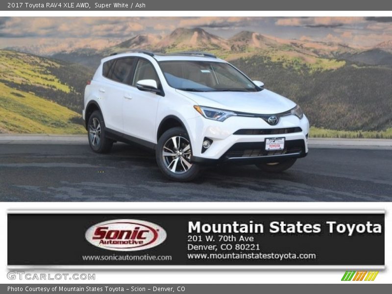 Super White / Ash 2017 Toyota RAV4 XLE AWD