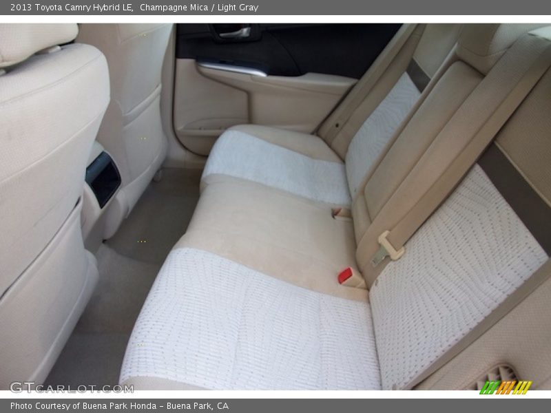 Champagne Mica / Light Gray 2013 Toyota Camry Hybrid LE