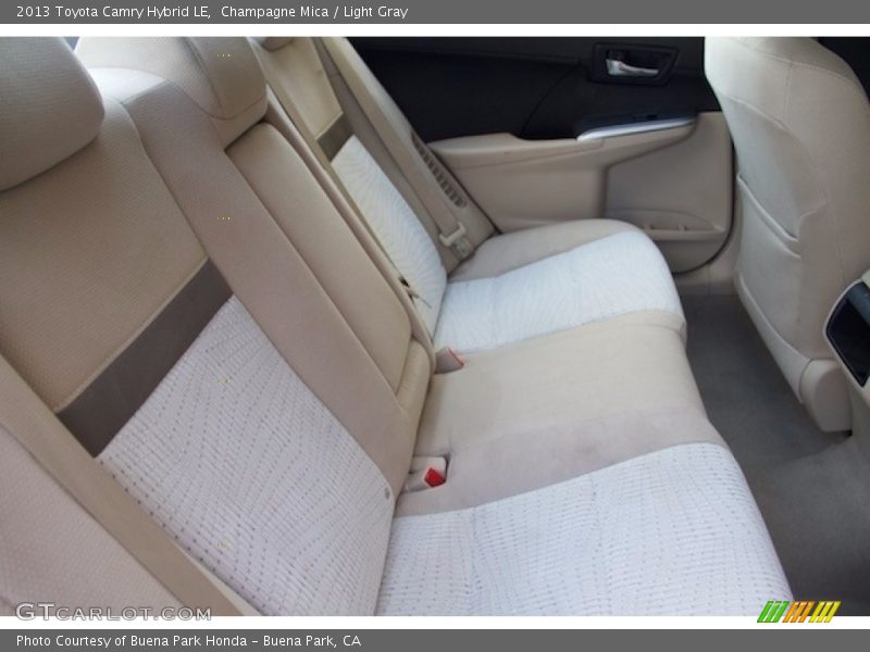 Champagne Mica / Light Gray 2013 Toyota Camry Hybrid LE