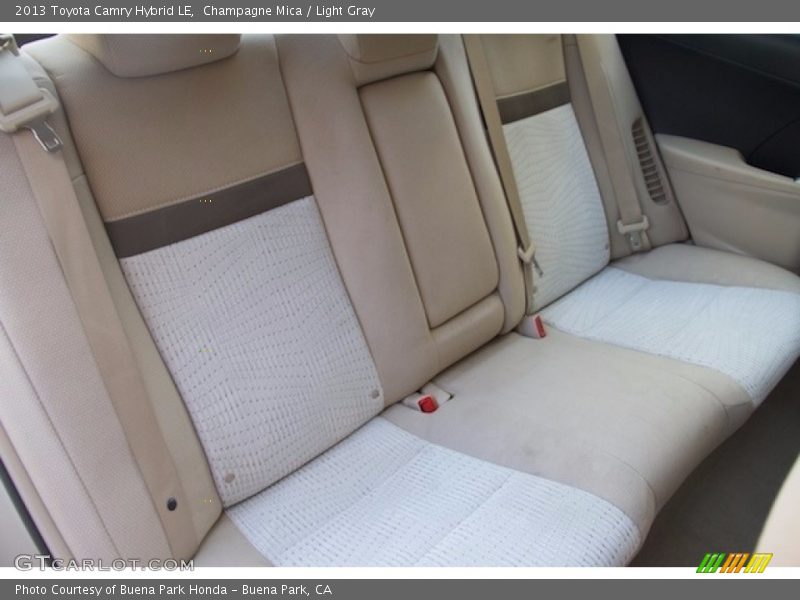 Champagne Mica / Light Gray 2013 Toyota Camry Hybrid LE