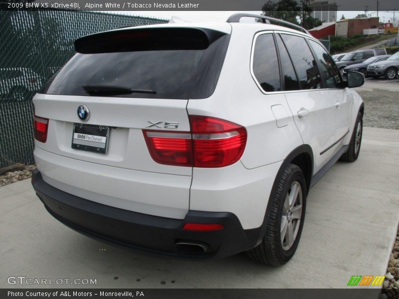 Alpine White / Tobacco Nevada Leather 2009 BMW X5 xDrive48i