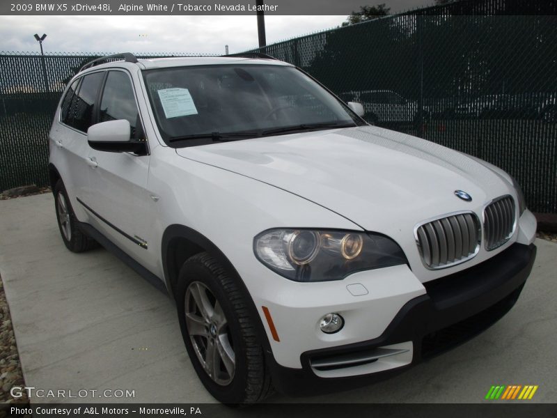 Alpine White / Tobacco Nevada Leather 2009 BMW X5 xDrive48i