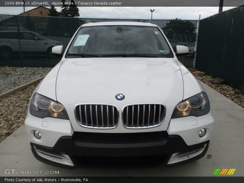 Alpine White / Tobacco Nevada Leather 2009 BMW X5 xDrive48i