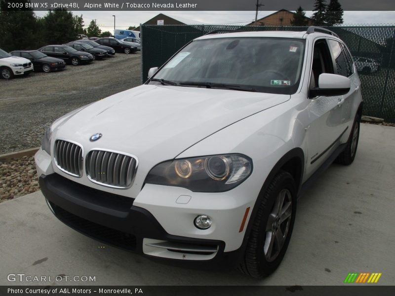 Alpine White / Tobacco Nevada Leather 2009 BMW X5 xDrive48i