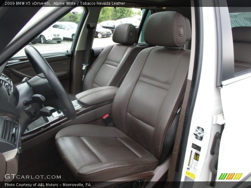 Alpine White / Tobacco Nevada Leather 2009 BMW X5 xDrive48i