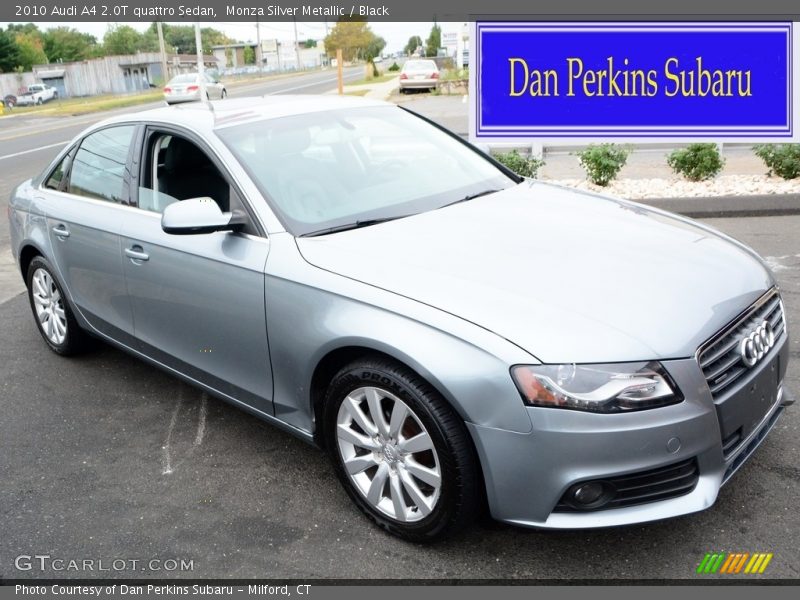 Monza Silver Metallic / Black 2010 Audi A4 2.0T quattro Sedan