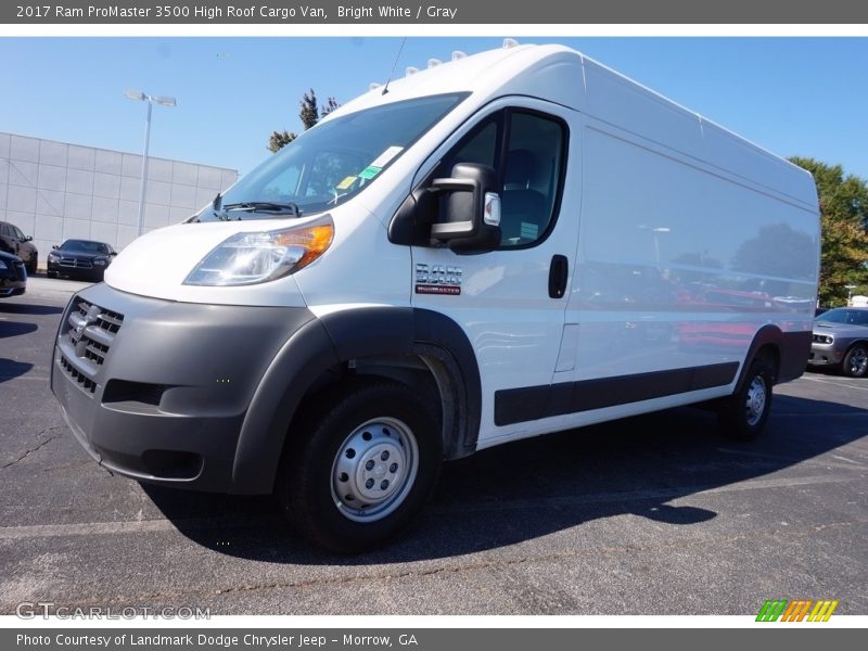 Bright White / Gray 2017 Ram ProMaster 3500 High Roof Cargo Van