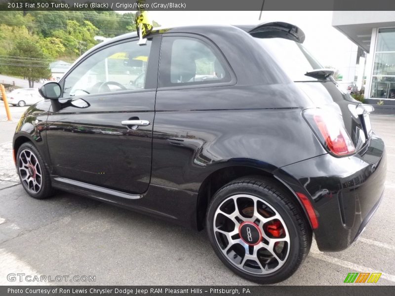 Nero (Black) / Grigio/Nero (Gray/Black) 2013 Fiat 500 Turbo