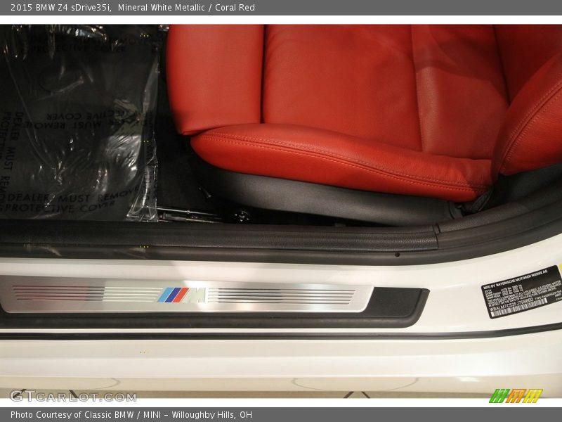 Mineral White Metallic / Coral Red 2015 BMW Z4 sDrive35i