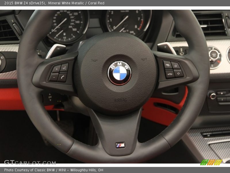 Mineral White Metallic / Coral Red 2015 BMW Z4 sDrive35i