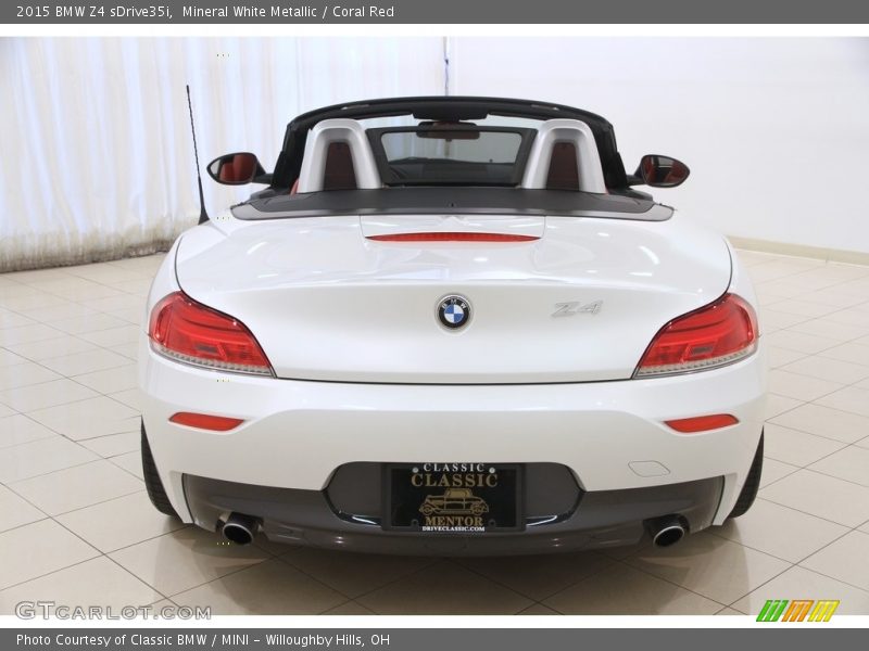 Mineral White Metallic / Coral Red 2015 BMW Z4 sDrive35i
