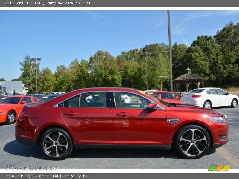 Ruby Red Metallic / Dune 2015 Ford Taurus SEL